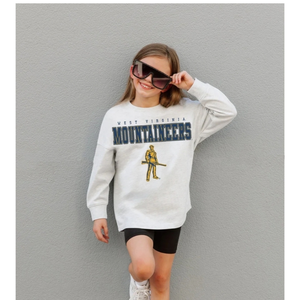Gameday Coture West Virginia Mountaineers Kids White Shirt M